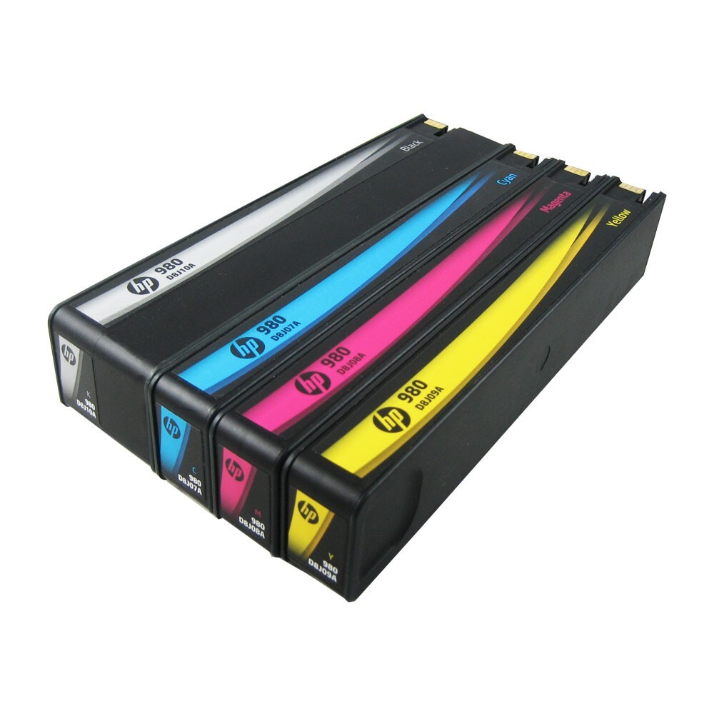 4pk Genuine HP 980 Black & Color Ink X585 X555 X585dn X585f X585z X555dn  