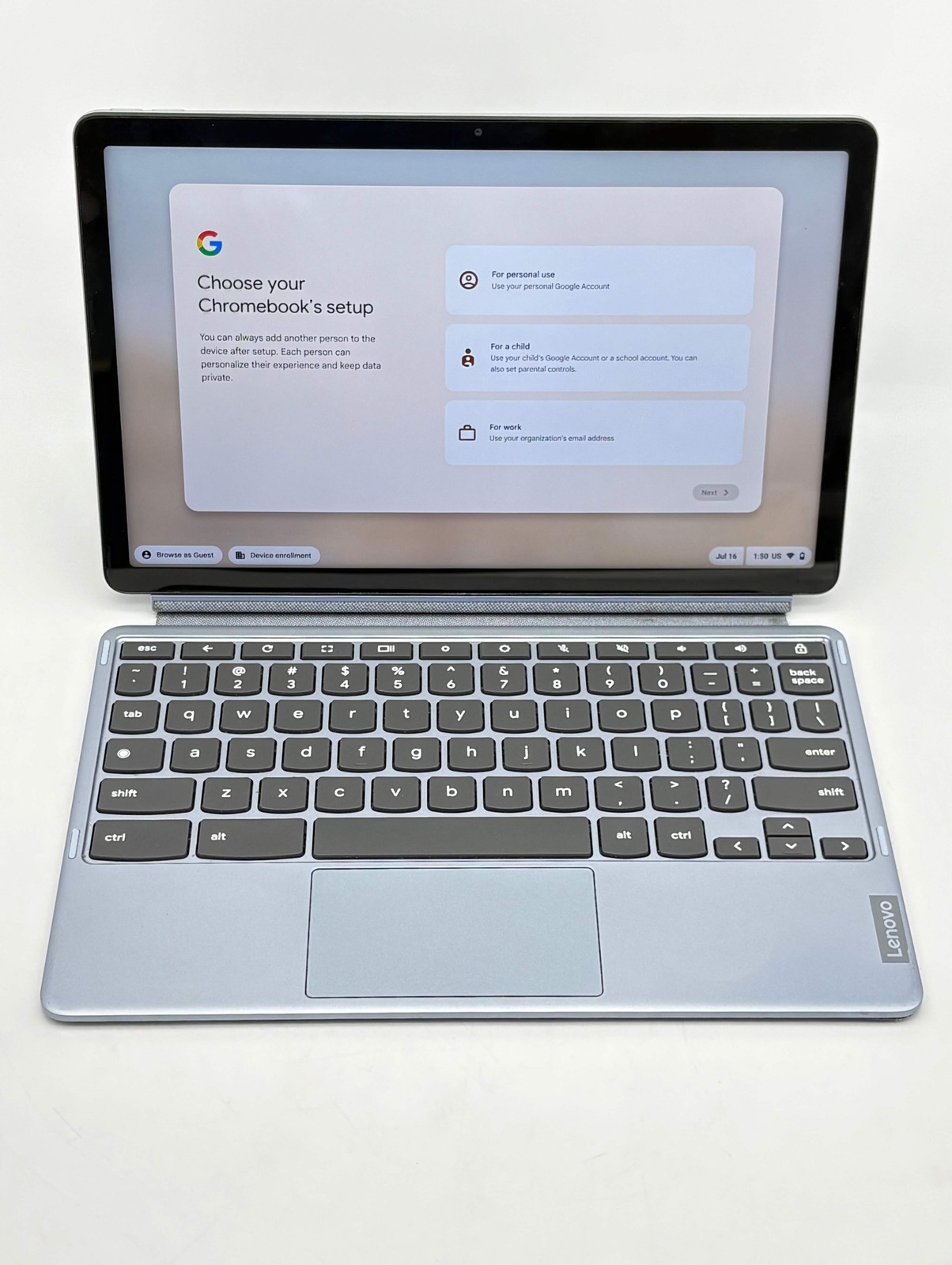 Lenovo IP Duet 3 Chrome Tablet Snapdragon 7c 4GB RAM 128GB HDD Gray