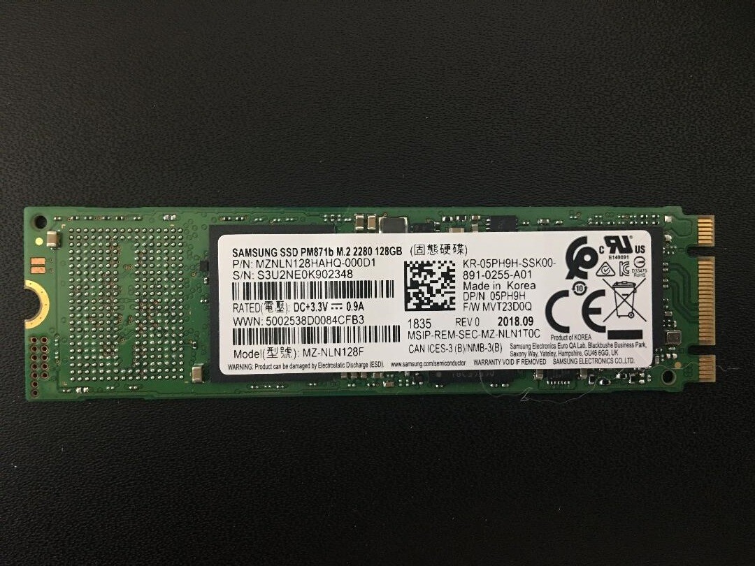 USED GENUINE DELL 128GB SSD M.2 2280 SAMSUNG PM871b MZNLN128HAHQ-000D1 5PH9H