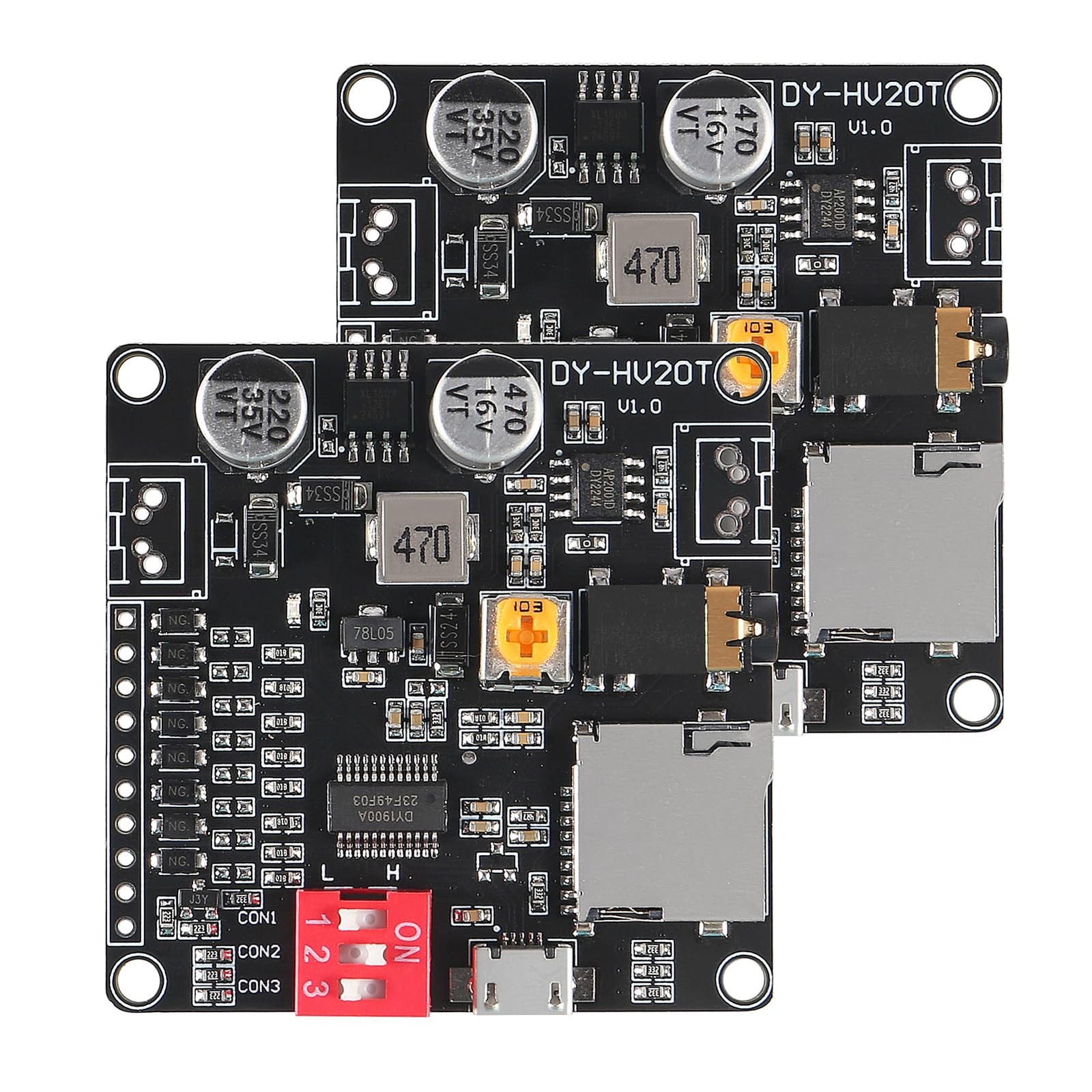 AITIAO 2PCS 20W Voice Playback Module MP3 Music Player DC 6-35V TF Card