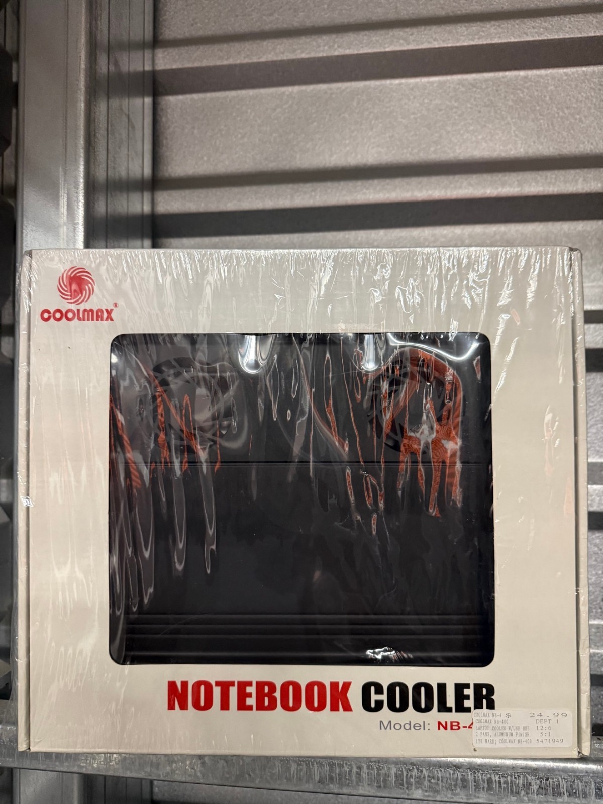 CoolMax NB-400 Notebook Cooler with USB Hub, 2 Fans — New Sealed