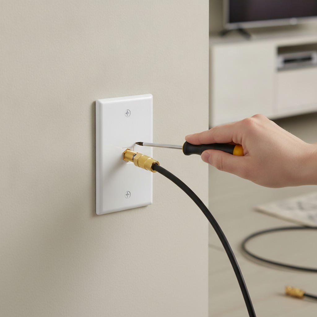 2-Pack  Listed 3GHz Coax Wall Plates | Lacquered Finish & Quick Install