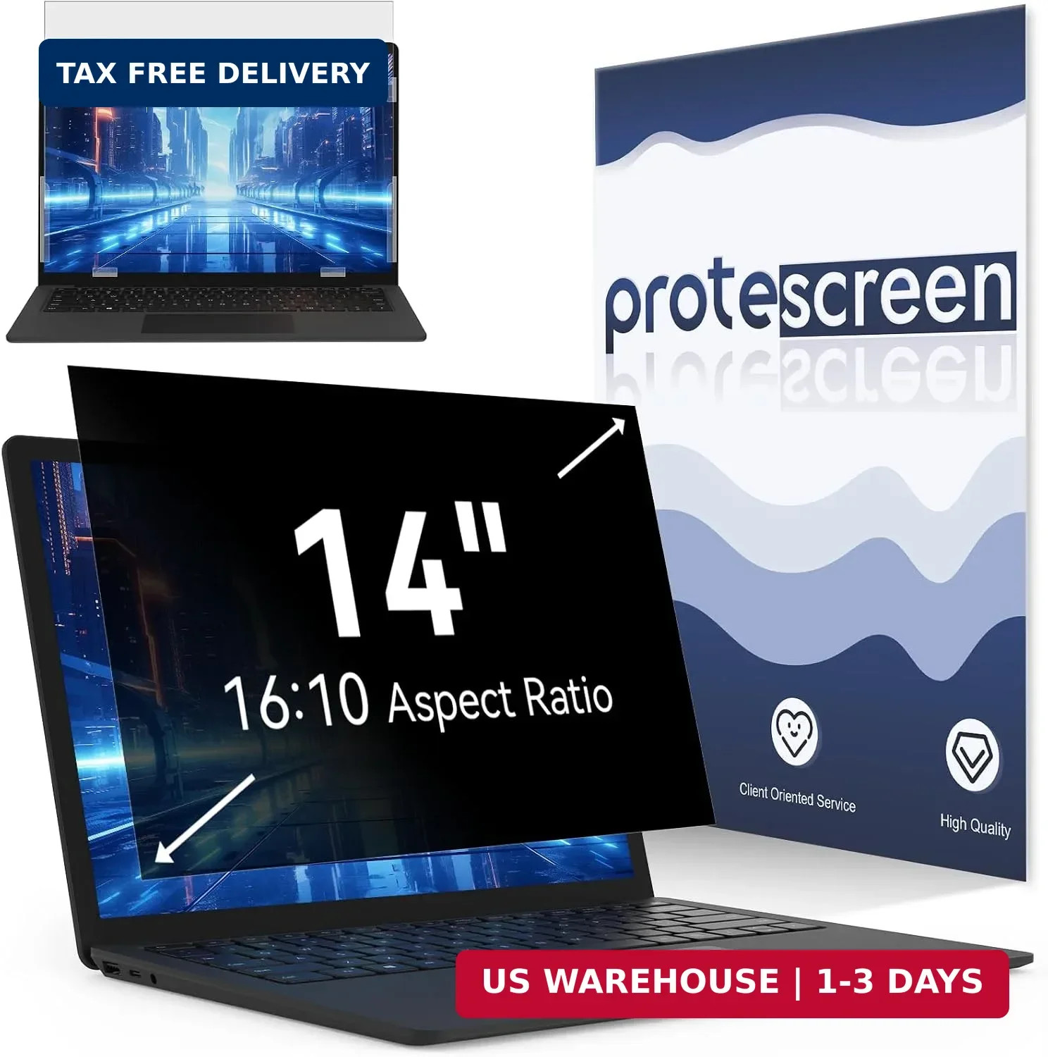 Laptop Privacy Screen 14 Inch Compatible with HP/Dell/Acer/Samsung/Asus/Lenovo/T