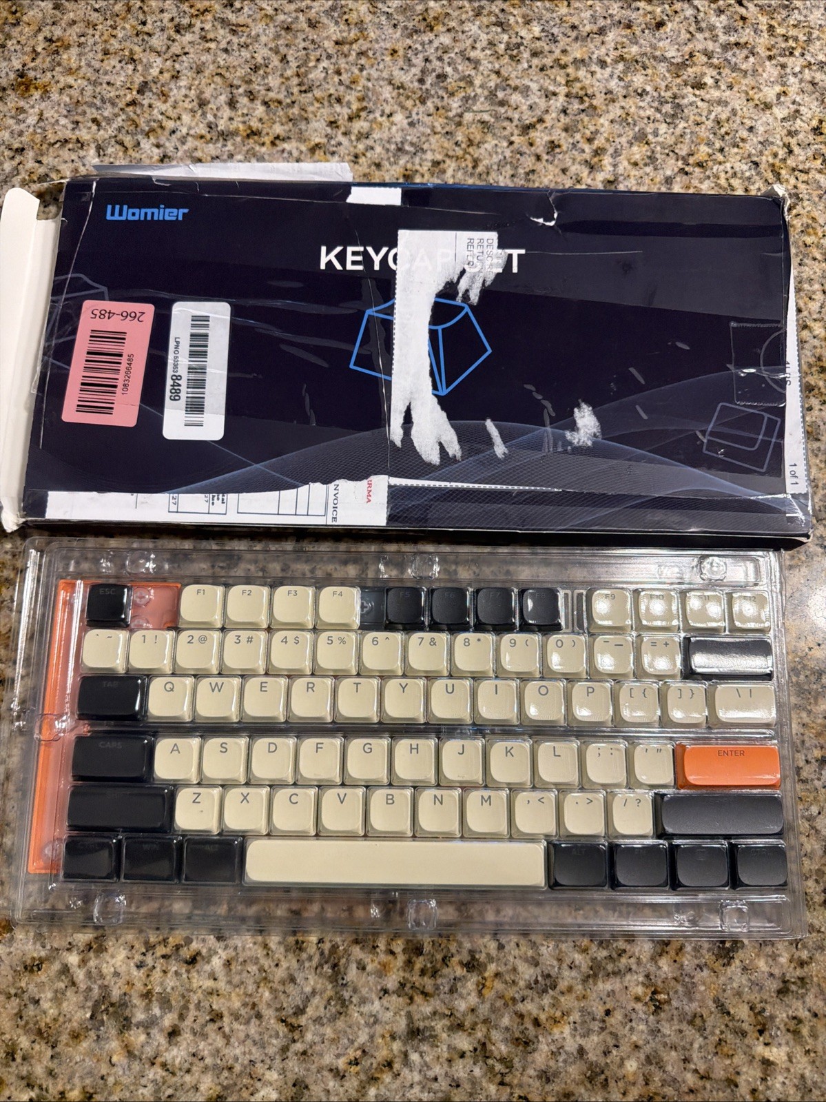 Womier Keyboard Keycaps Keycap Set - Low Profile Retro Carbon color