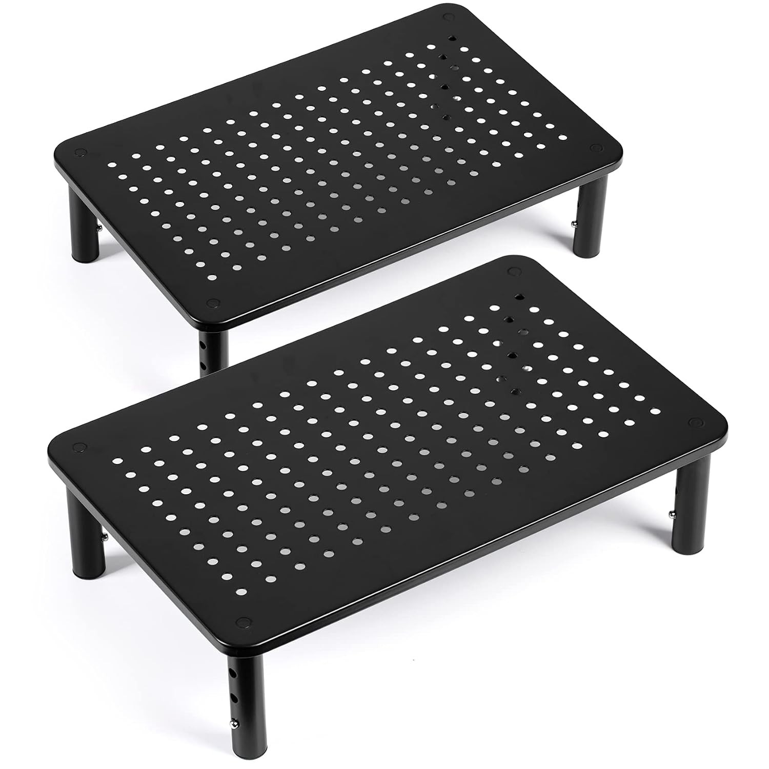 2 Pack Monitor Riser Desktop Stand Flat Screen TV Monitor Stand Riser