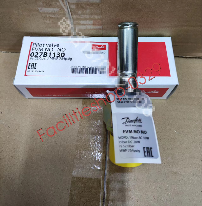 1pcs Danfoss ICS Electromagnetic Pilot Valve Series EVM-NO 027B1130 DHL/FedEx