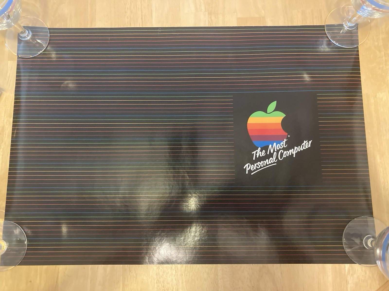 Vintage Apple Computer Machintosh Book Cover / Poster Rainbow Logo Early 80s
