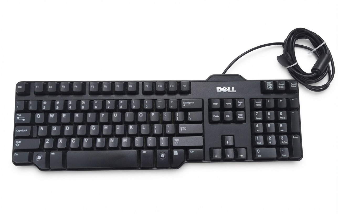 Dell L100 Wired USB Keyboard Full Size 104 Keys Windows Used Works
