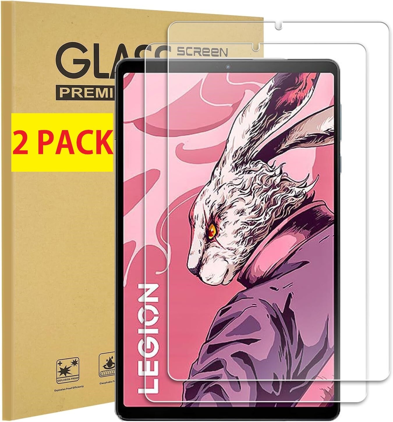 (2 PACK) Tempered Glass Screen Protector For Lenovo Legion Y700 2026/2025/2024