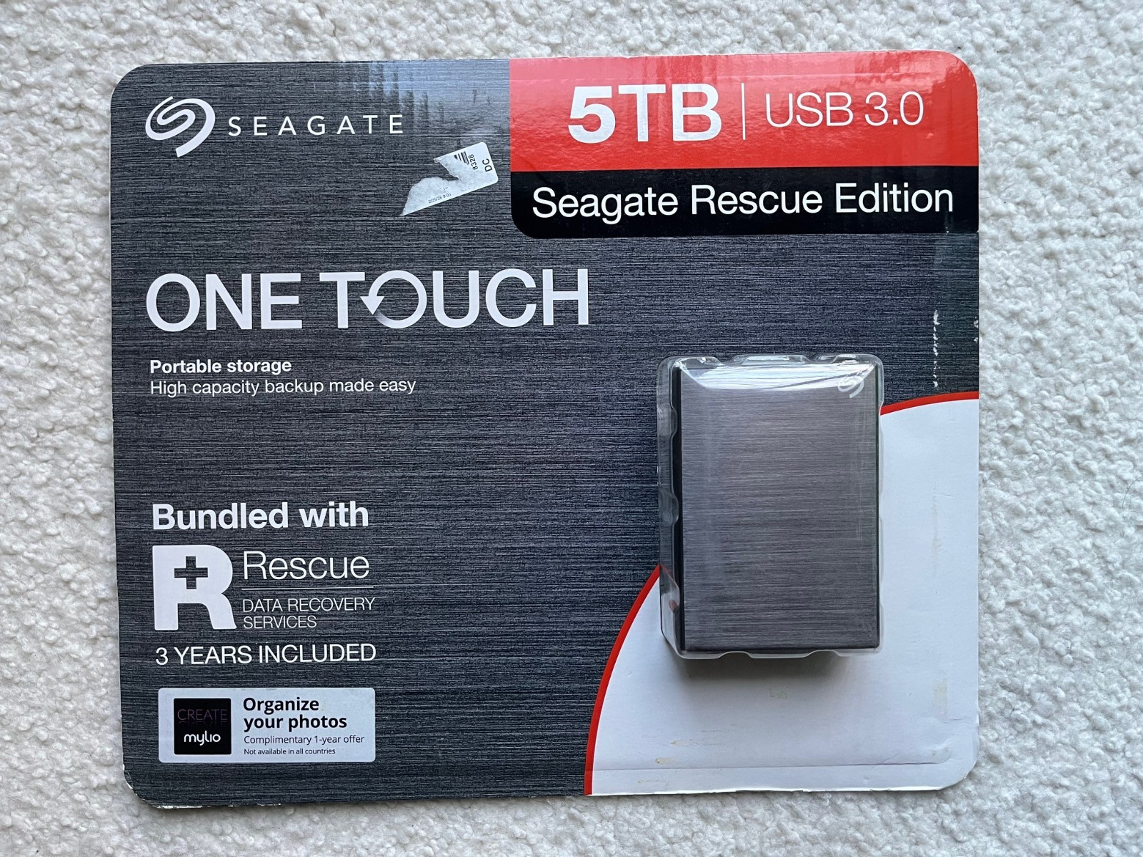Seagate One Touch 5TB Portable External Hard Drive USB 3.0