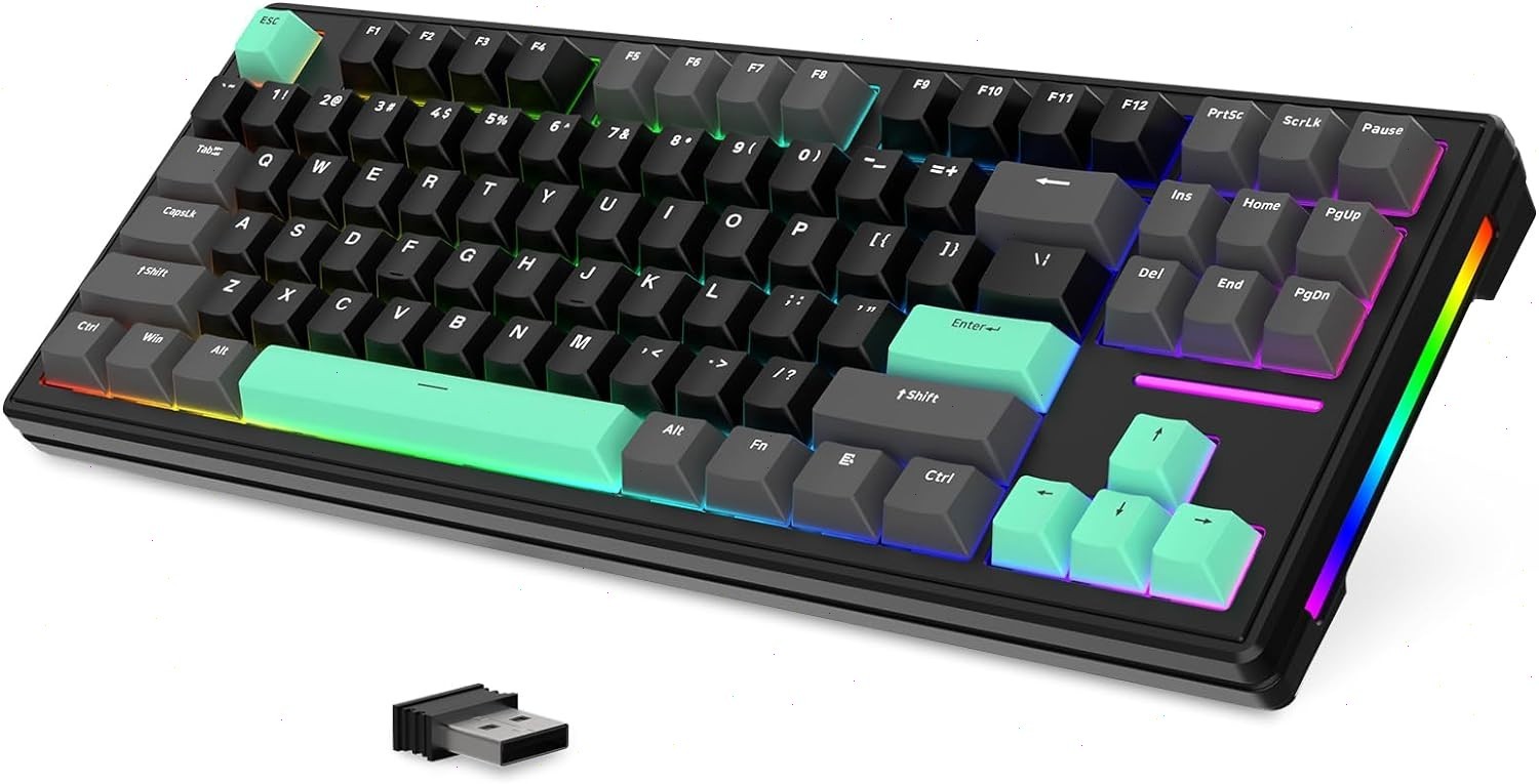 ATTACK SHARK M87 75% Wireless Mechanical RGB Keyboard For PC Laptop Mac Windows