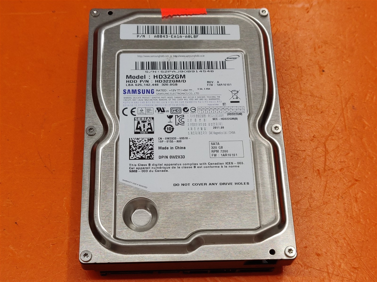 ⭐️⭐️⭐️⭐️⭐️ *AS IS* HDD Hard Drive SATA Desktop 3.5" Samsung HD322GM 320GB