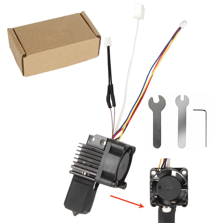 All Metal Hot End Kit for X1 X1C For 3D Printer with 25x25x10mm Cooling Fan