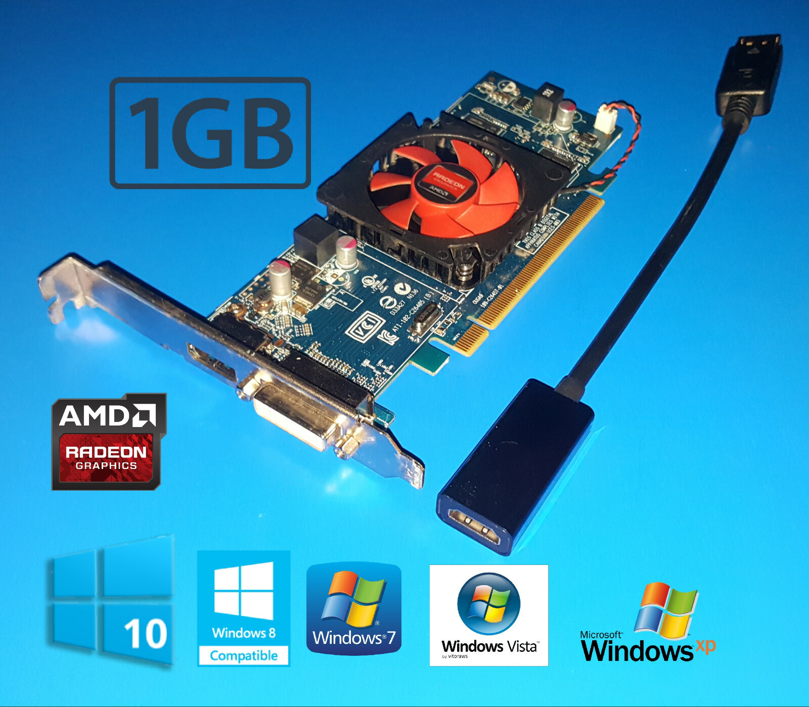 HP Pavilion a1211n a1222n a1230n a1243w a1253w 1GB Video Graphics Card 