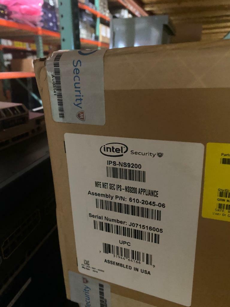 McAfee IPS-NS9200 Network Security NS9200 Appliance (New in Box)