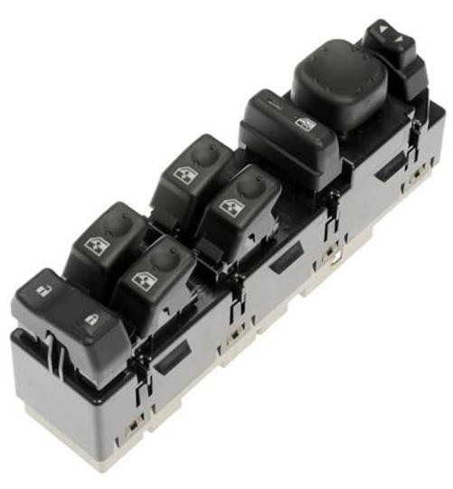 901-075 Front Driver Side Master Window Switch - 8 Button, Power Mirror (Non