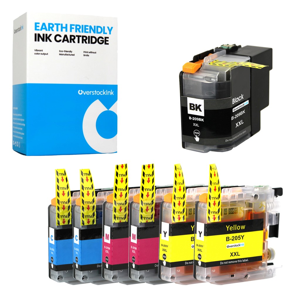 7PK OSI Compatible LC209 LC205 Ink Cartridges fits Brother MFC-J5620DW J5720DW