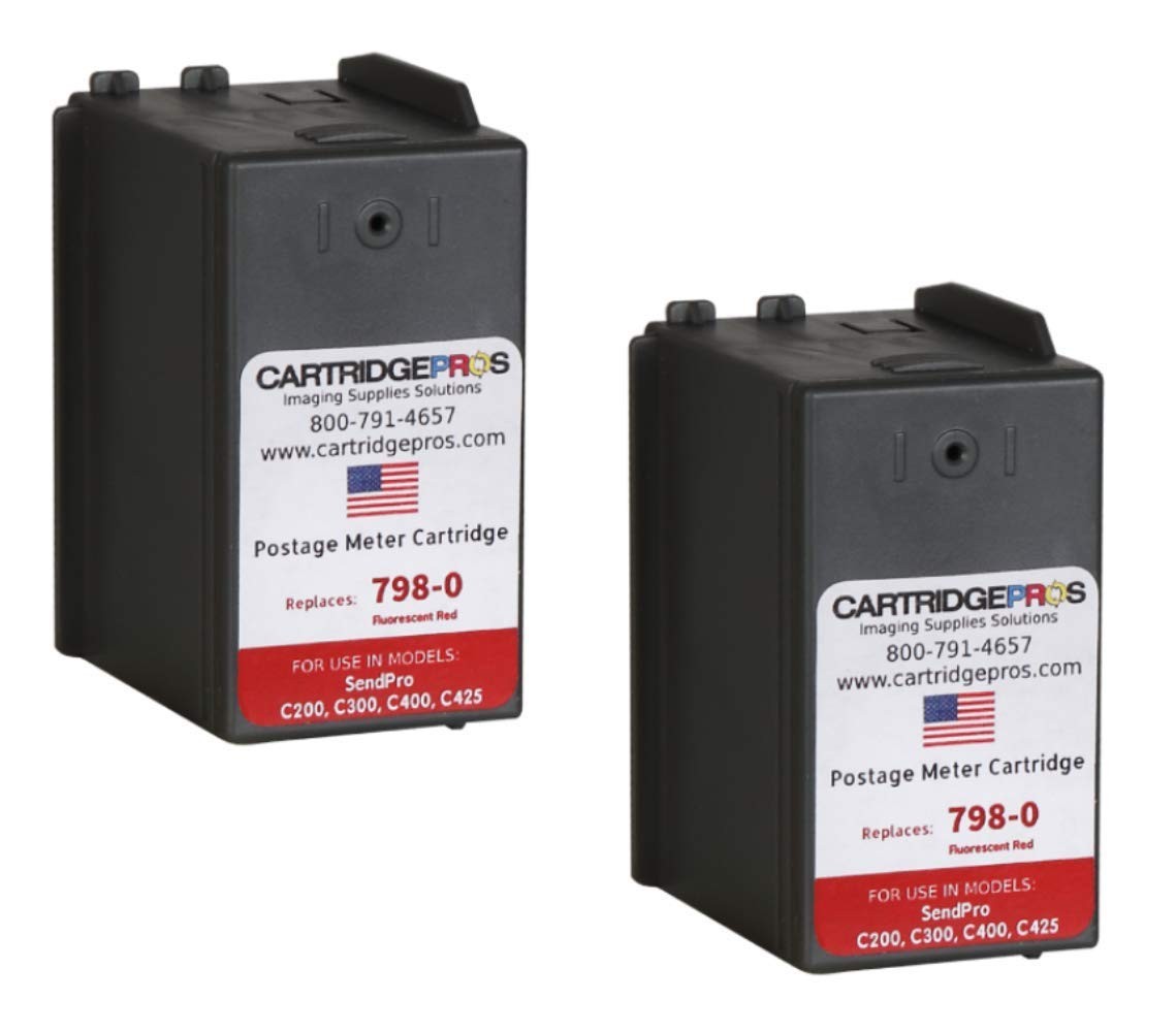 Ink Cartridge for SendPro C200, C300 and C400 Postage Meters, SL‑798‑0, Red, ...