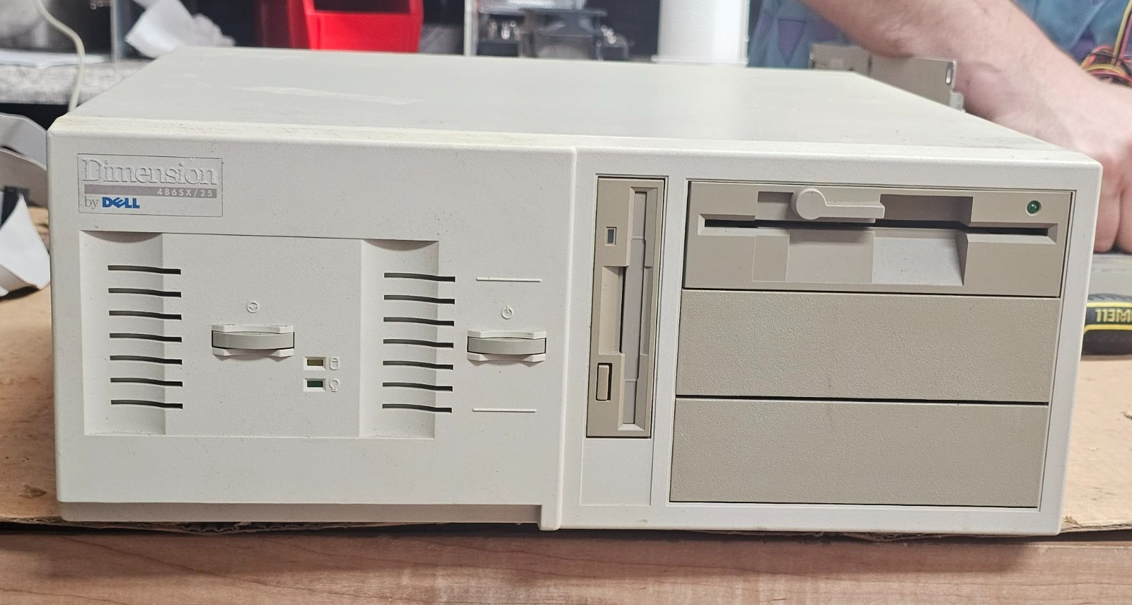 Very Early Rare Retro Vintage Dell Dimension 486SX/25 Computer Power/Posts Clean