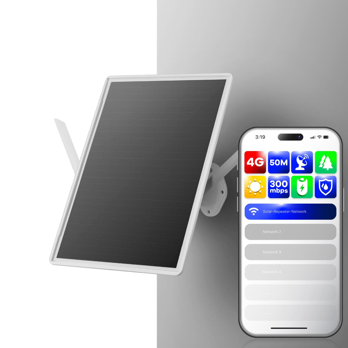 Solar-Powered 4G LTE WiFi Router - Outdoor Wireless Internet & 50m Coverage