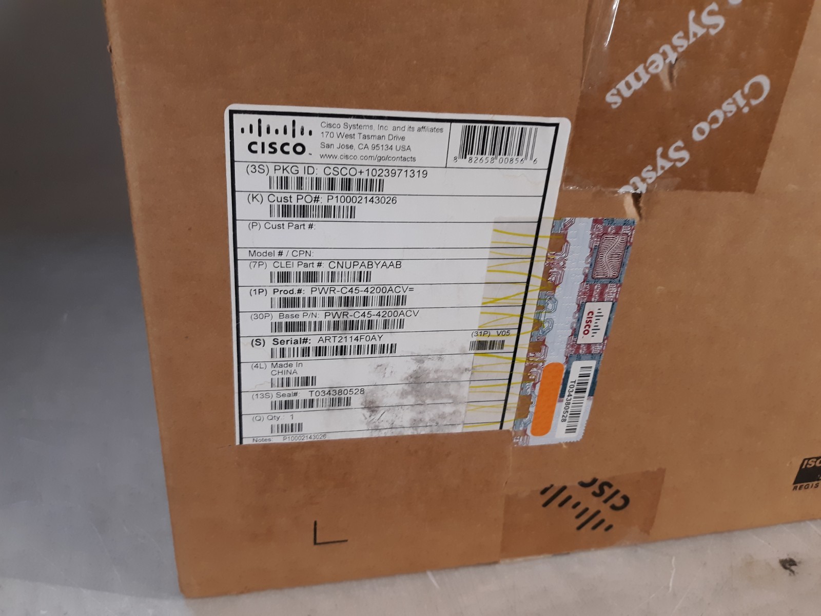 Cisco PWR-C45-4200ACV Dual Input AC Power Supply NEW *SEALED*