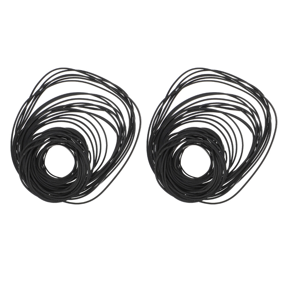 2 Packs Recorder Rubber Belt for Cassette Recorder Repair Maintenance 40-130MM
