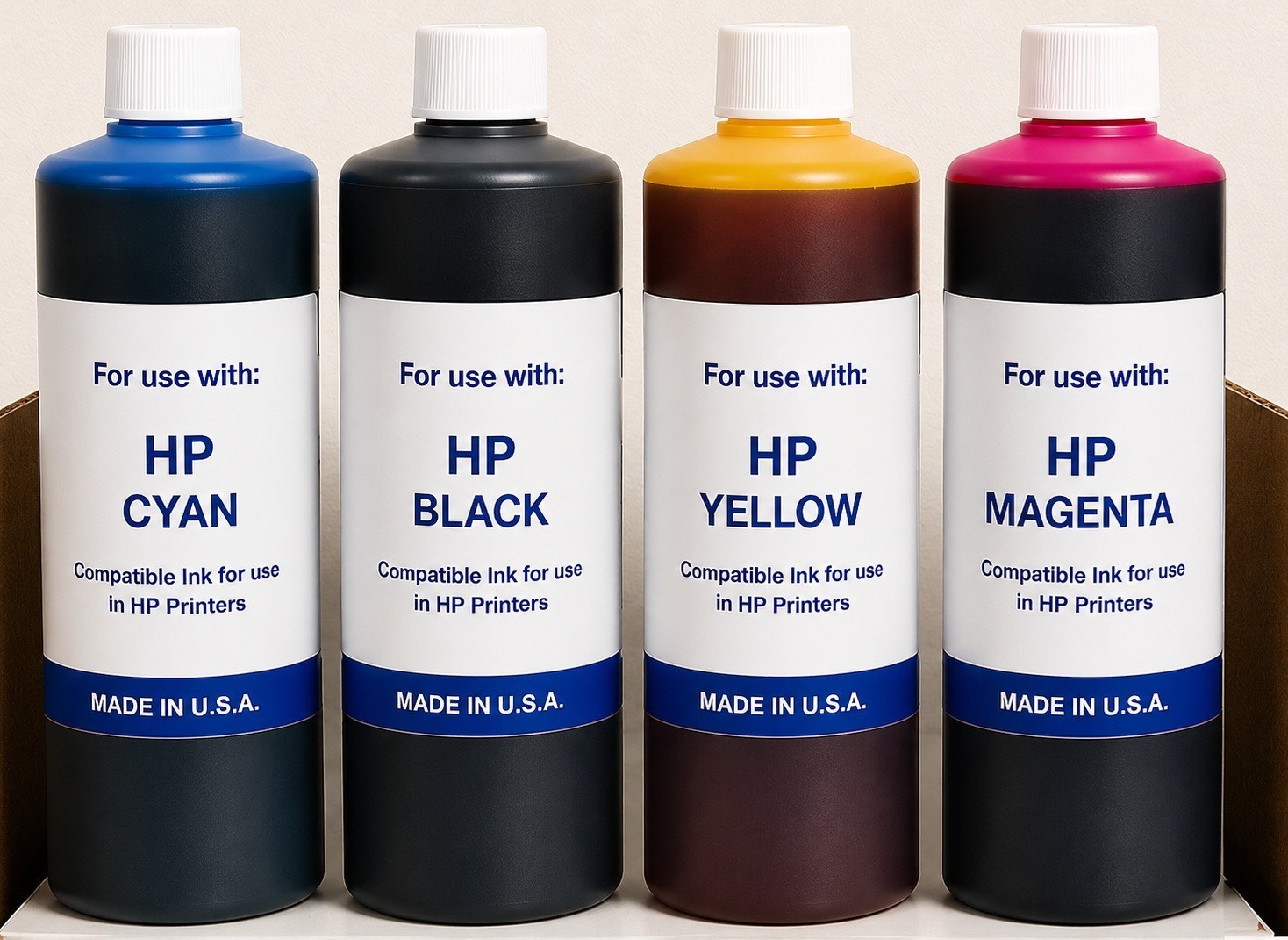 4 x PREMIUM COMPATIBLE BULK INK REFILL FOR  HP SMART TANK 5101 (CYMK) 4000ML