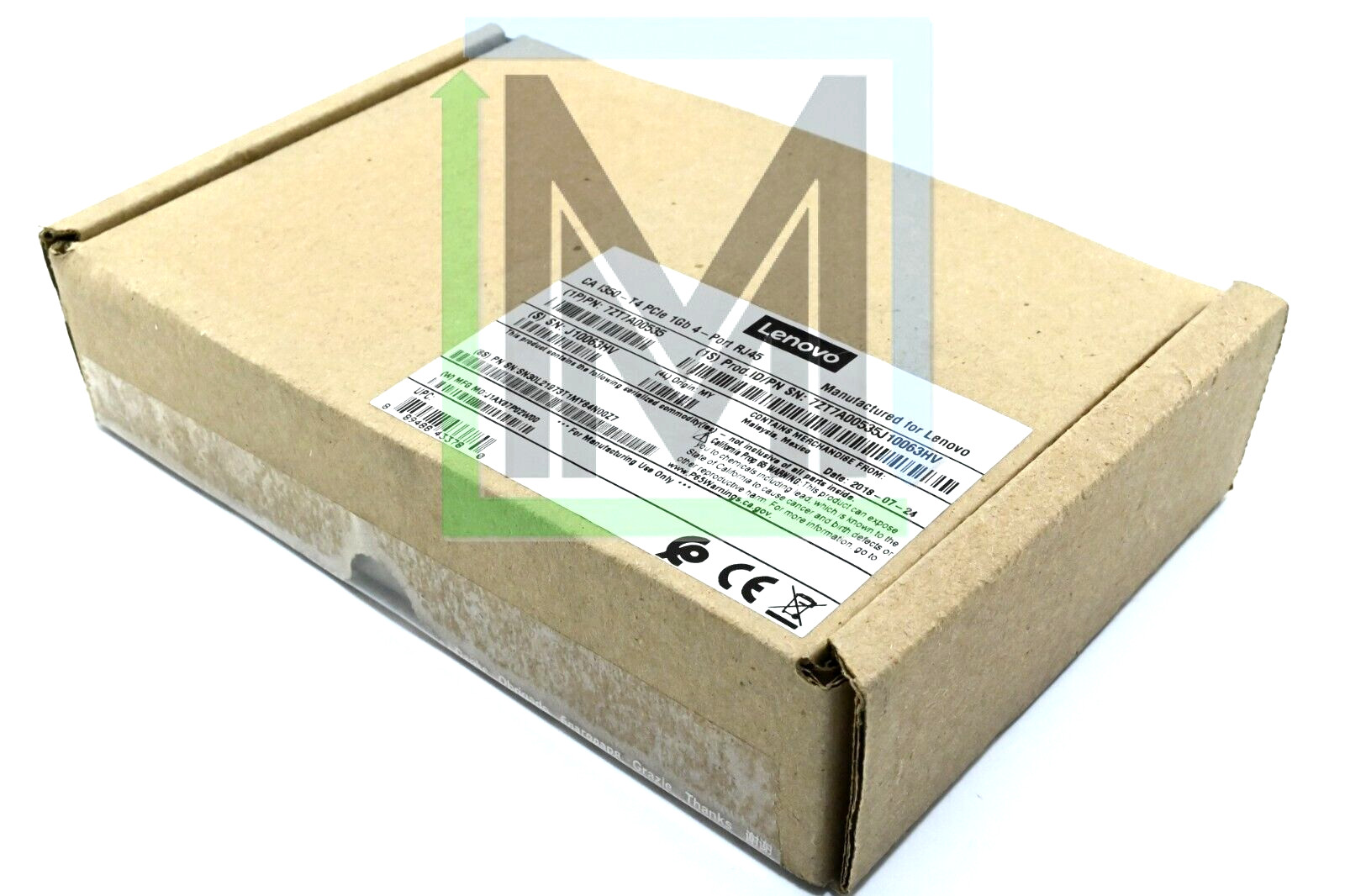 7ZT7A00535 LENOVO THINKSYSTEM I350-T4 PCIe 1GB 4-PORT RJ45 GIGABIT ETHERNET ADPT