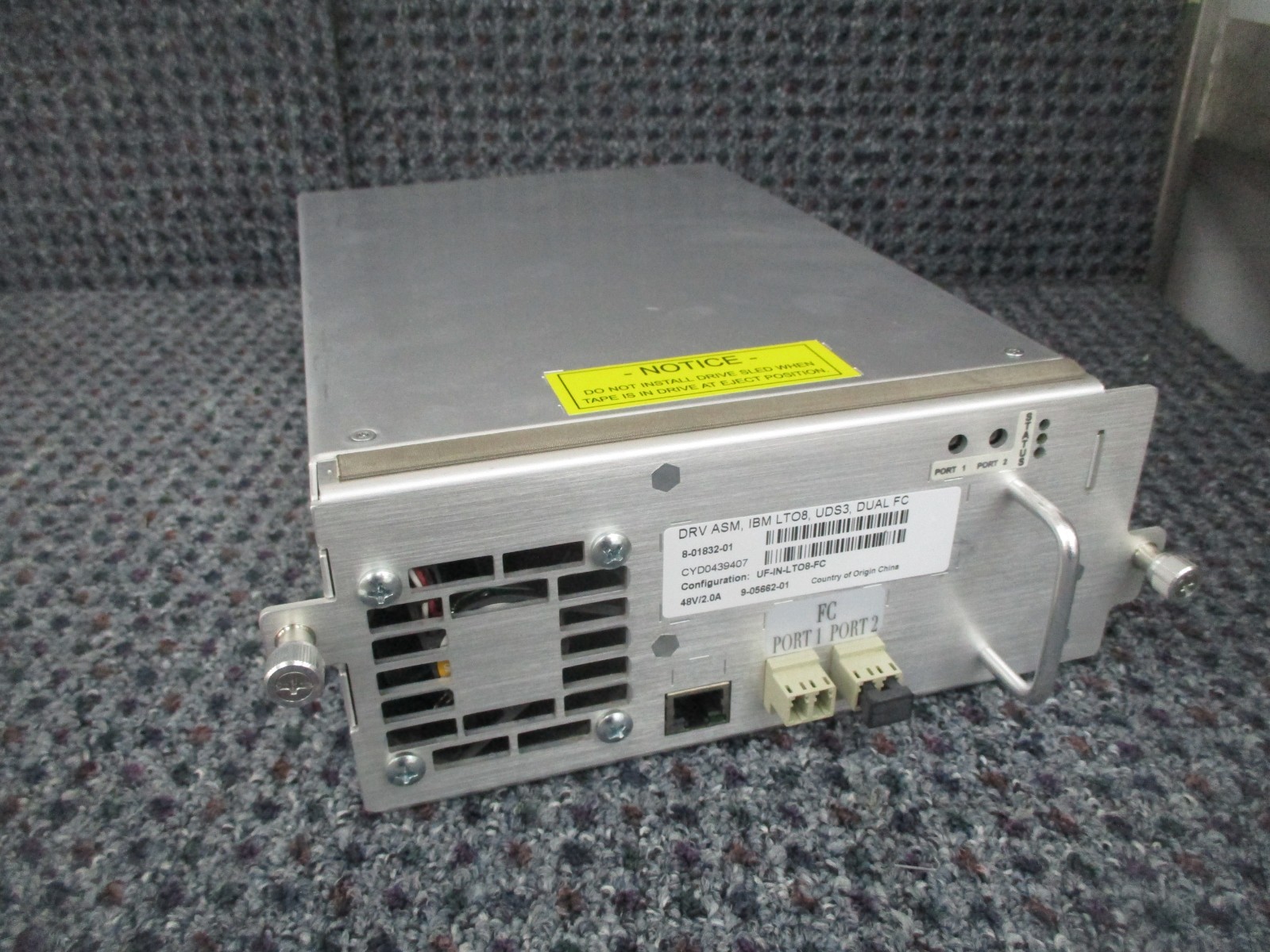Quantum 8-01832-01 IBM LTO Ultrium 8  UDS3 Dual FC Tape Drive
