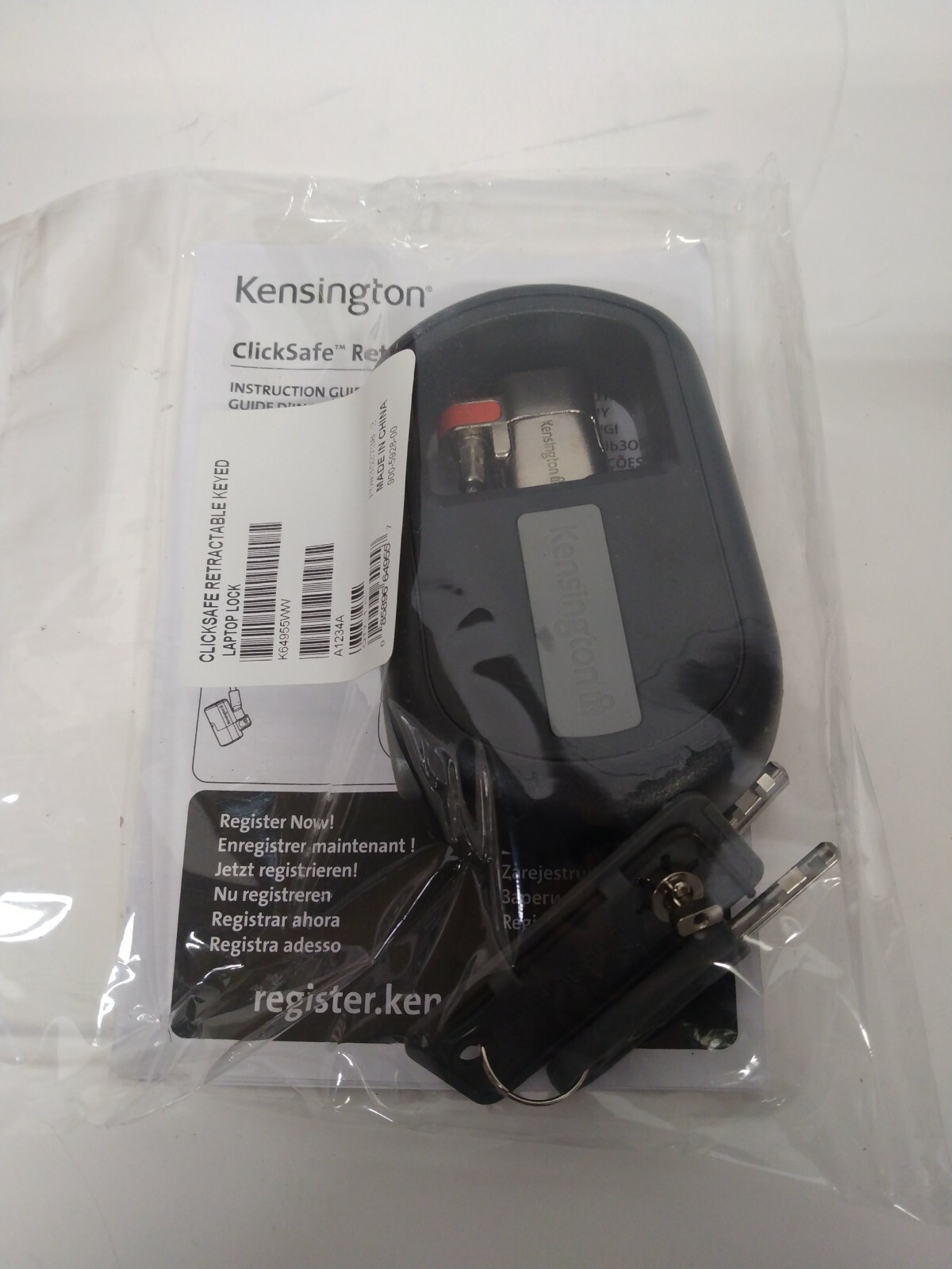 Kensington ClickSafe Keyed Retractable Portable Laptop Lock K64955WW 