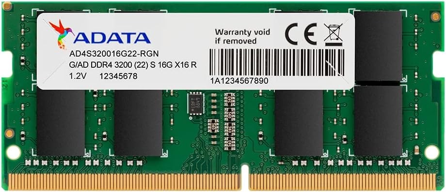 ADATA Premier 32GB Single DDR4 3200MHz CL22 PC4-25600 260-Pin SODIMM Memory RAM