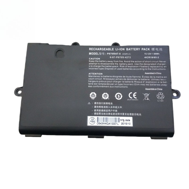 Battery P870BAT-8 6-87-P870S-4272 For CLEVO P775DM3 P8700S P870DM 89Wh