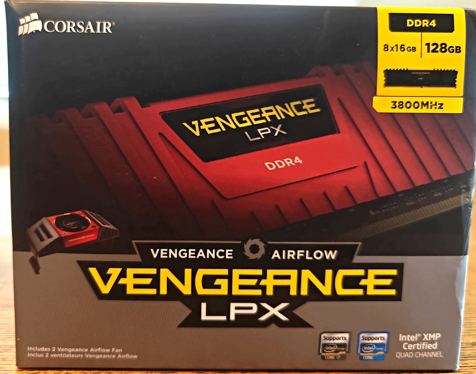 ULTRA RARE Brand NEW Corsair Vengeance LPX 128GB (8x16GB) DDR4 3800MT/s w Cooler
