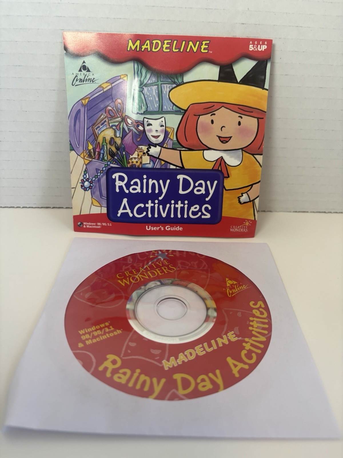 Madeline Rainy Day Activities PC MAC CD learn to paint color draw shapes - READ