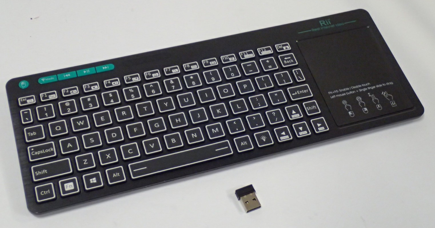 REAL INTERNET IDEA RII RT518S DUAL MODE MULTIMEDIA KEYBOARD QWERTY In 5V TESTED