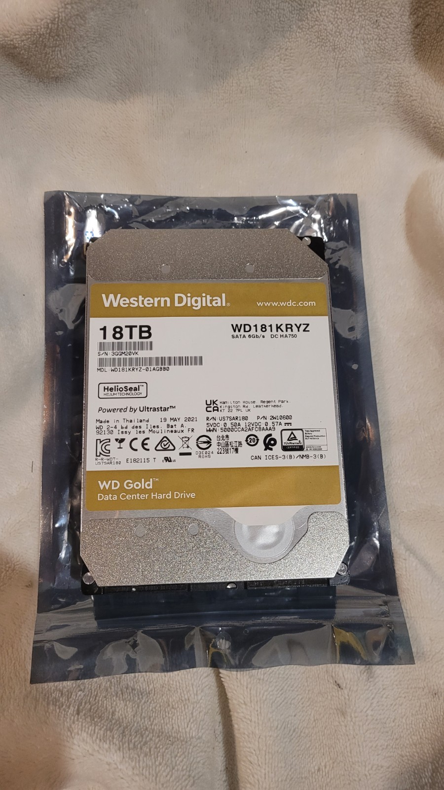Western Digital WD Gold 18TB