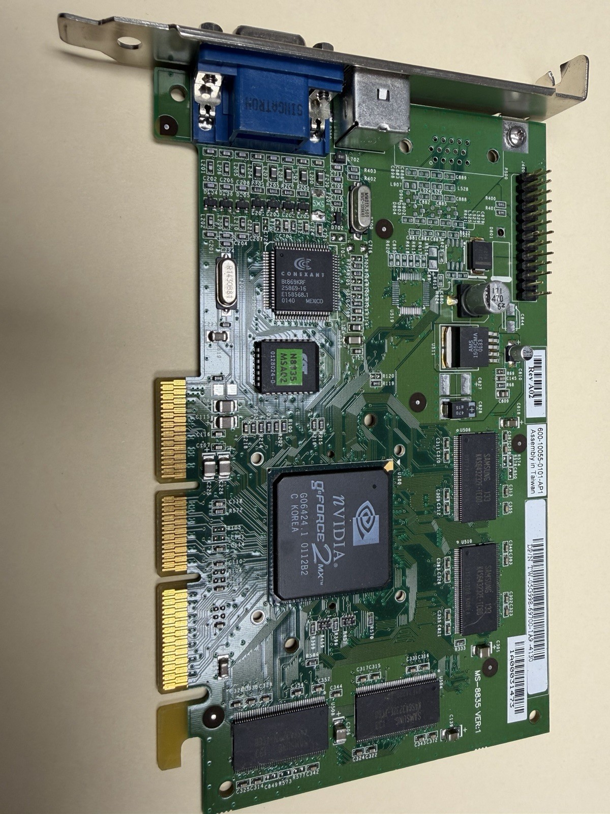 NVIDIA GeForce2 MX 32MB AGP Video Card MSI MS-8835 Dell 05G998 Retro Win98