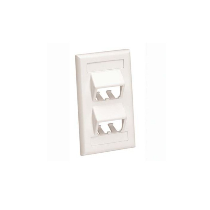 Panduit CFPSL4IWY Classic Faceplate Sloped ABS 4 Port Single Gang Off White