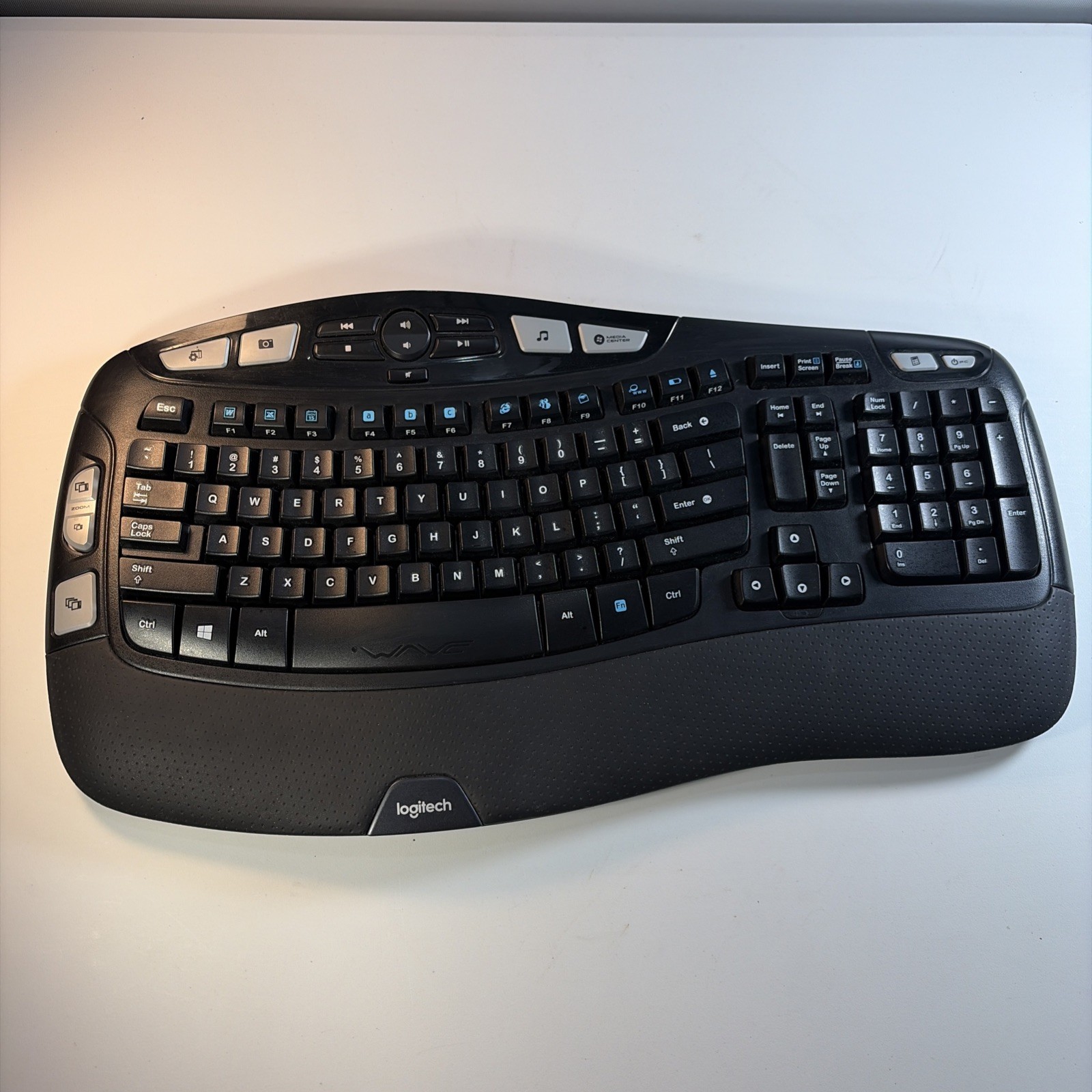 Logitech K350 Comfort Wave Wireless Ergonomic Keyboard Black No USB Dongle