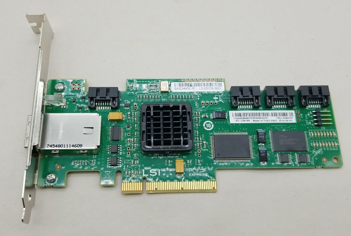 IBM LSI Logic SAS3445E-R RAID Controller Card 3Gbs  FRU 44E8701