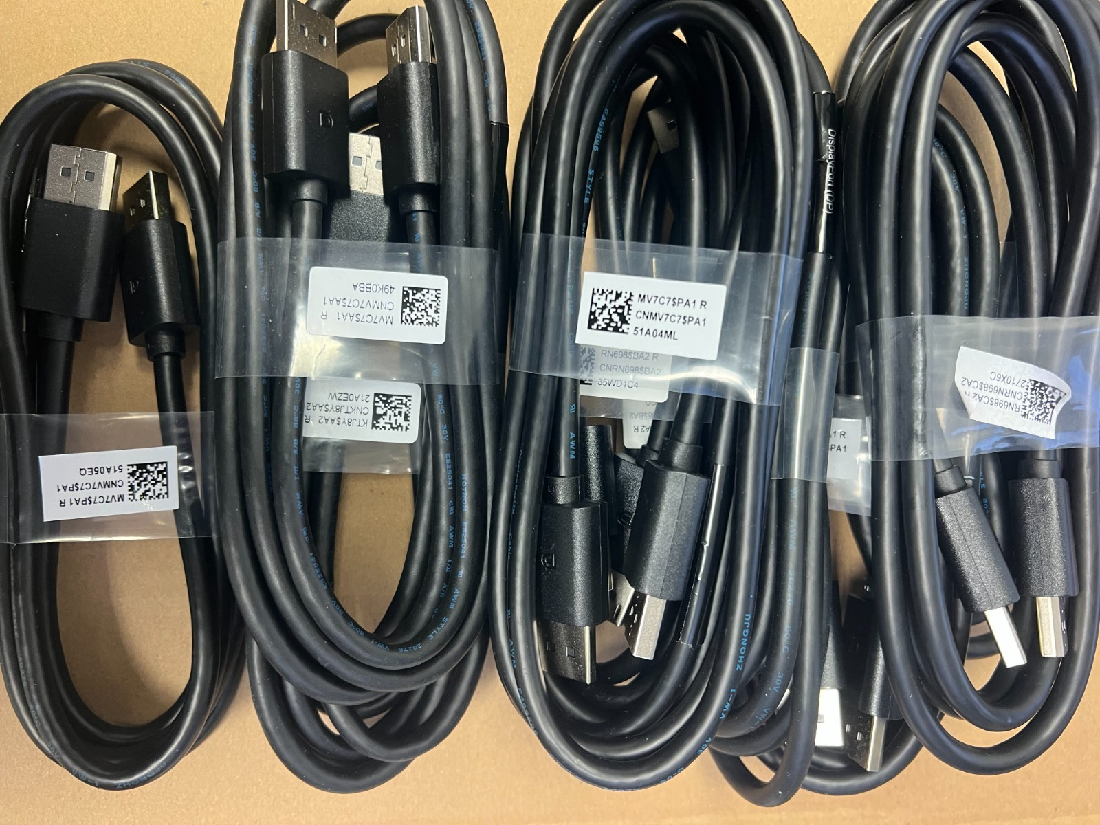 2 Pack Dell DisplayPort Cable Genuine 6ft Male-To-Male 4k