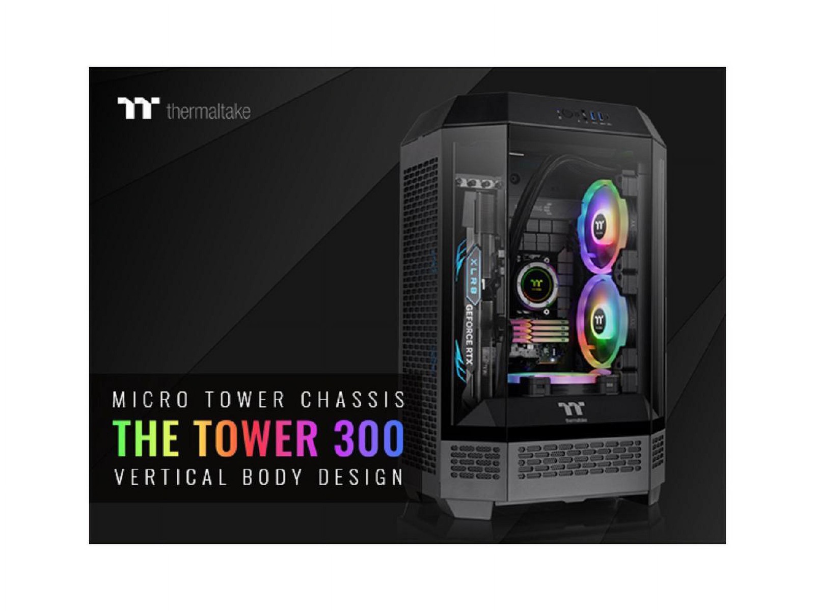 Thermaltake The Tower 300 Micro Tower Chassis (ca-1y4-00s1wn-00) (ca1y400s1wn00)