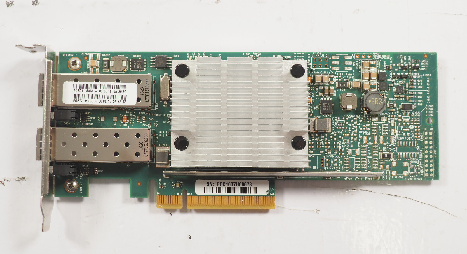 BROADCOM BC0210406-01 DUAL PORT 10GE SFP PCI-E2 ADAPTER LOW PROFILE