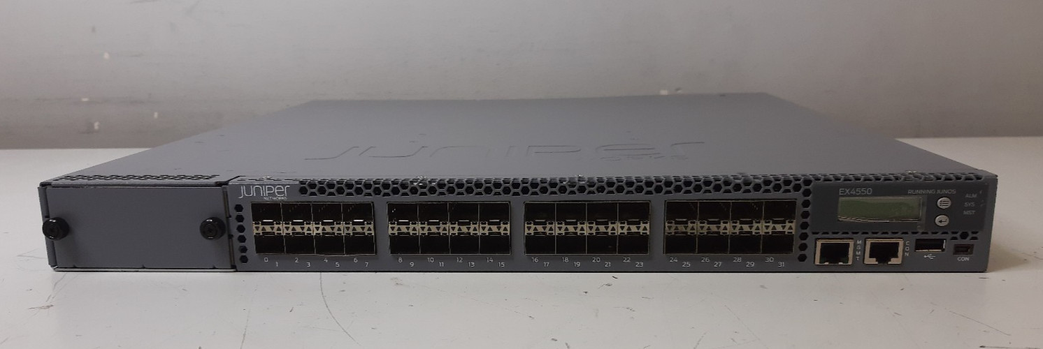 Juniper Networks EX4550 32 Port 10 Gigabit SFP+ Switch 1x PSU | EX4550-32F-AFO