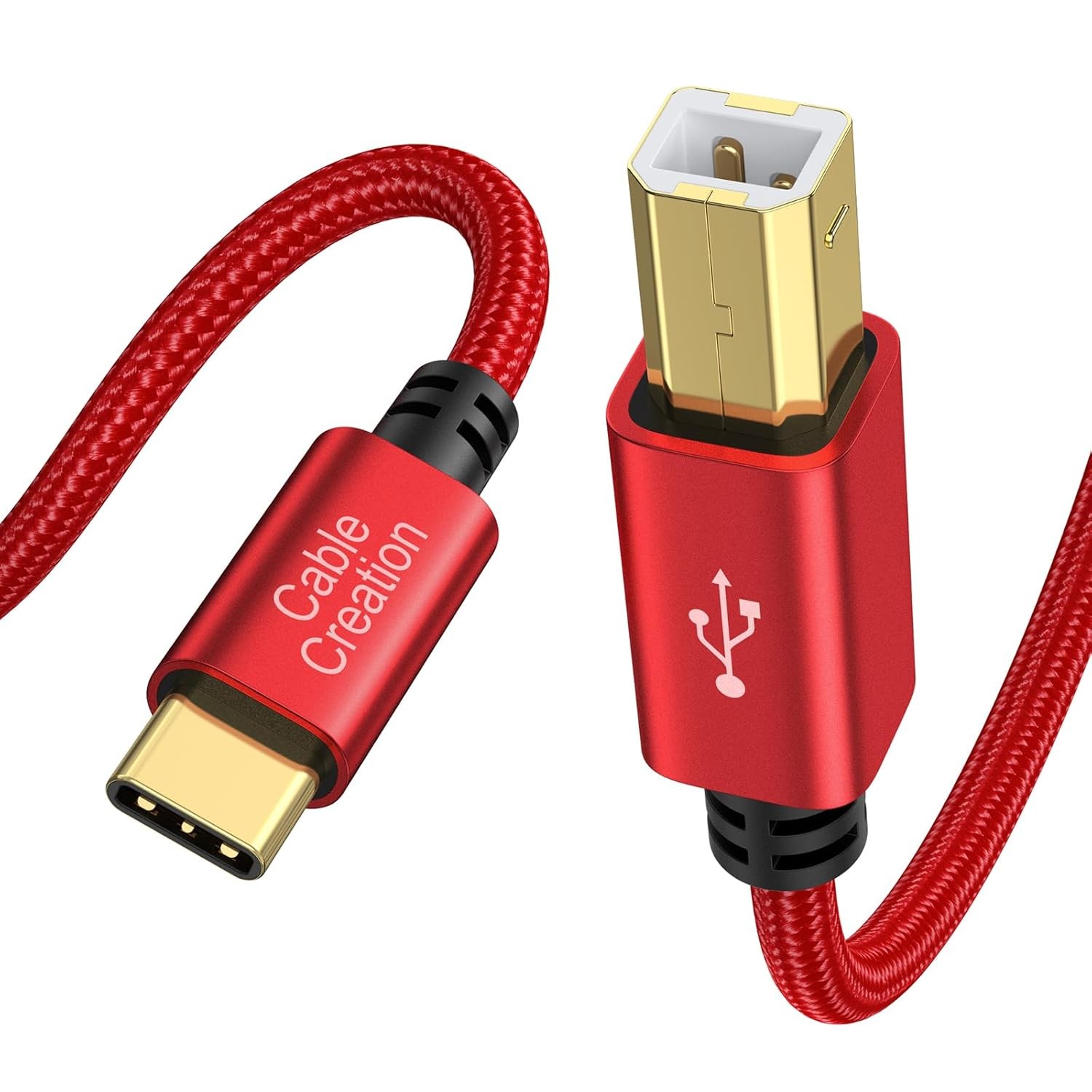 USB B to USB C 6.6FT Printer Cable, MIDI to USB C Nylon USB C to Printer