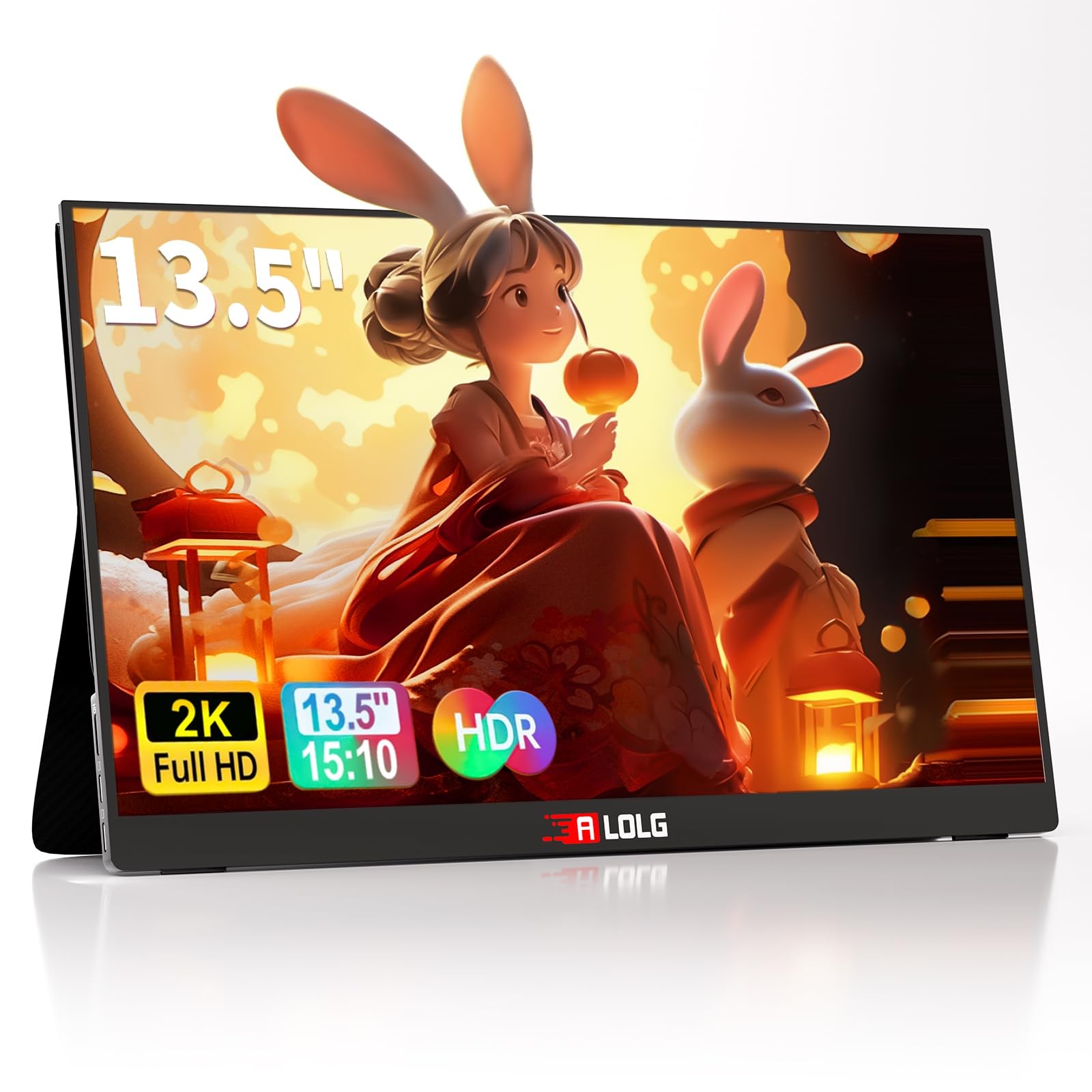 13.5" 2K FHD 60Hz Portable Monitor for Laptop, USB-C & HDMI, IPS Display