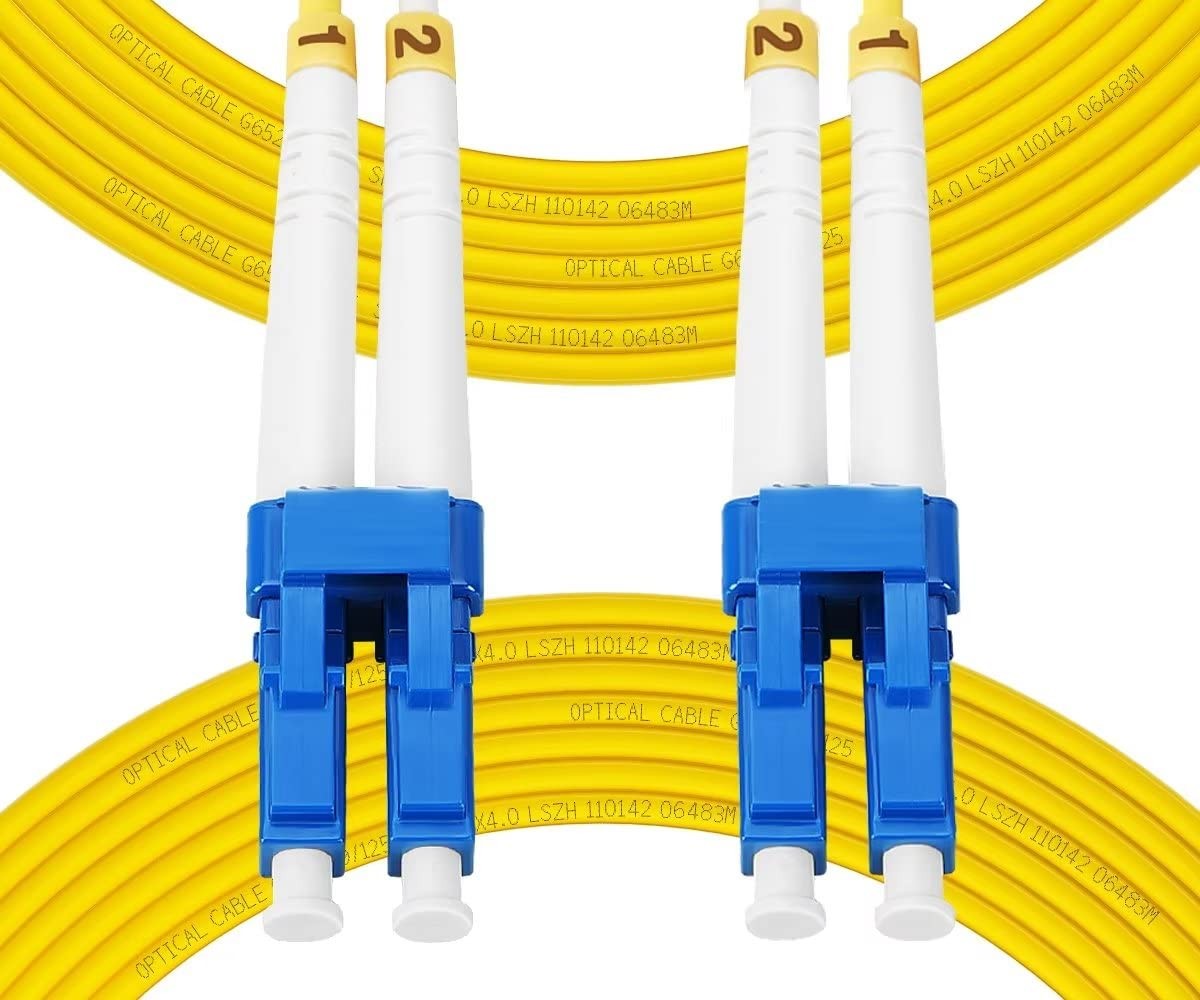 Fibergaga®OS2 LC to LC Fiber Patch Cable Single Mode Duplex, 100m(328ft) | Fi...