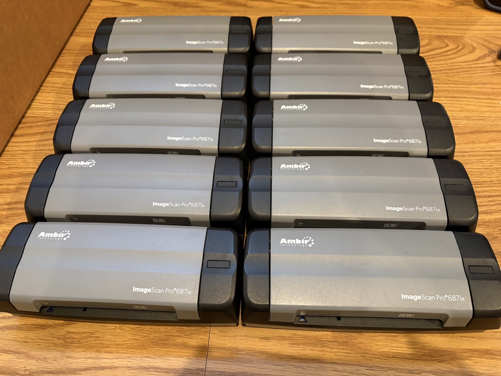 LOT OF 10 -  Ambir ImageScan Pro 687ix Card Scanners - with cables and