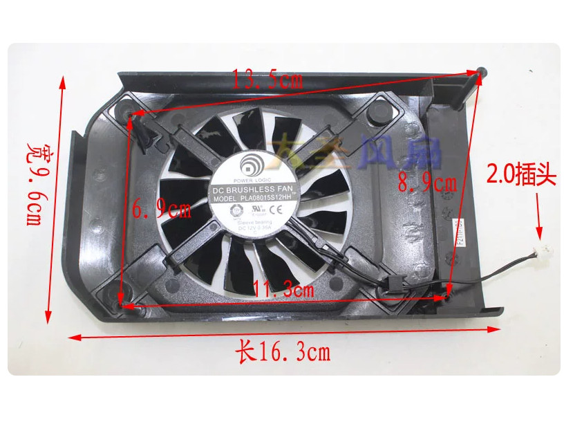 For GAINWARD GTX750/750Ti GXT1050/1050Ti Graphics Card Fan GA82S2M-NNTB