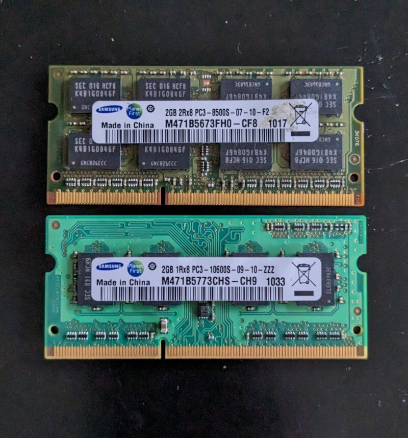 2x2GB (4GB) Laptop Memory RAM Samsung HP 598856-001 PC3